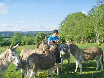 Gavin and donkey
